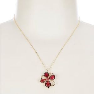 Kate Spade Floral Shimmer Mini Short Pendant Necklace